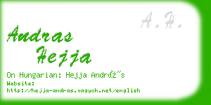andras hejja business card